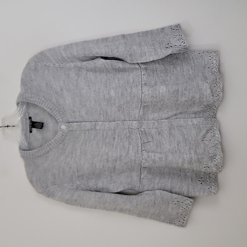 Lucky Brand Gray Cardigan Sweater M